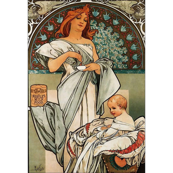 Nestle By Alphonse Mucha