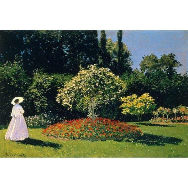 Woman in a Garden By Monet Wall Art