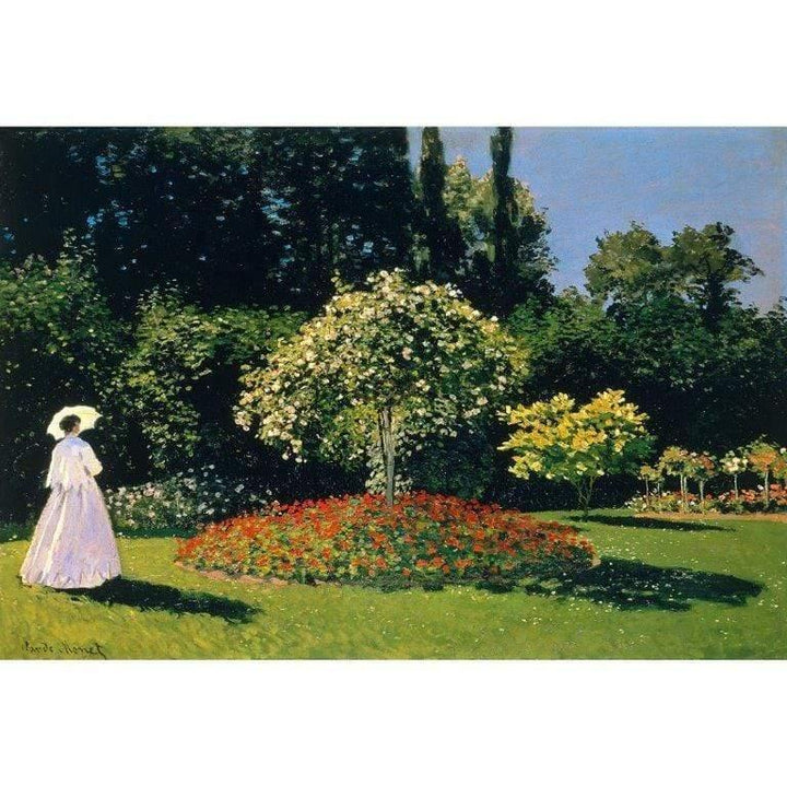 Woman in a Garden By Monet Wall Art