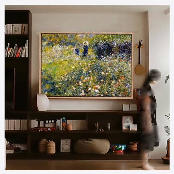 Woman with Parasol in a Garden