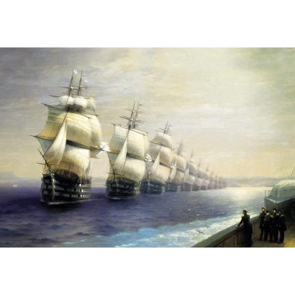 Parade of Black Sea Fleet By Ivan Aivazovsky Wall Art