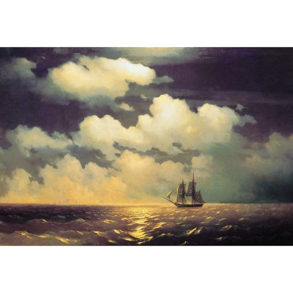The Victorious Brig Mercury By Ivan Aivazovsky Wall Art