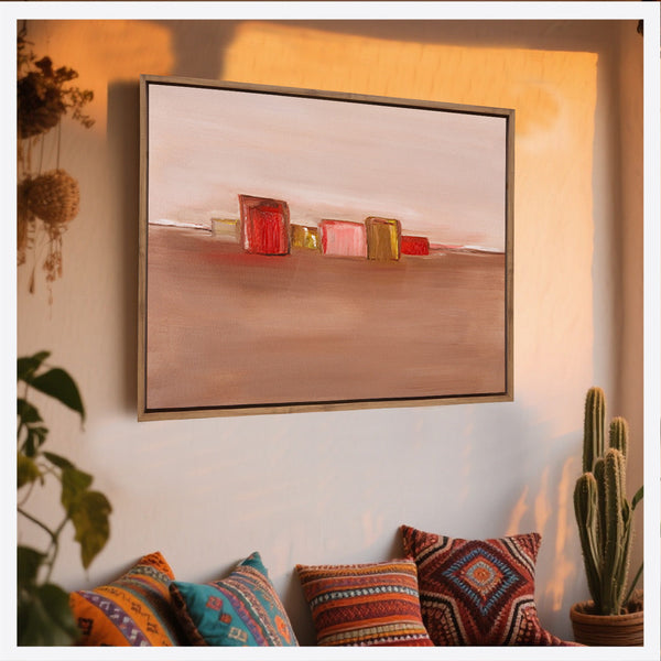 Pink Pastel Abstract Landscape