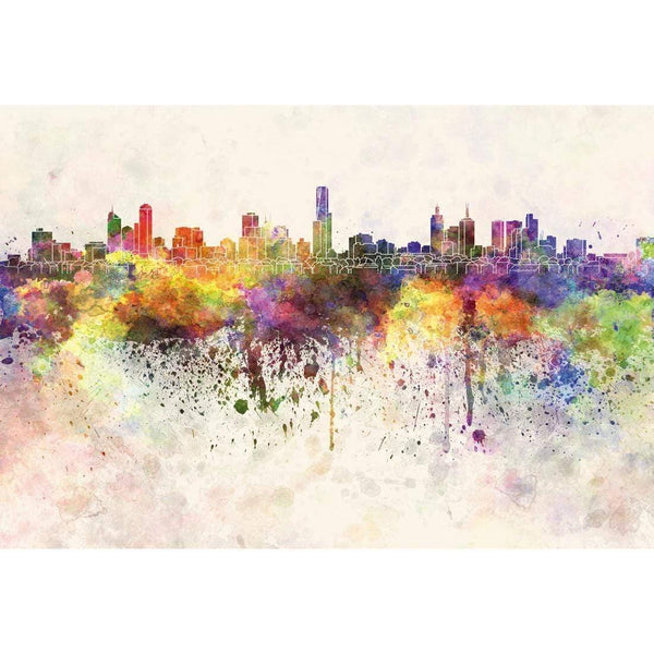 Melbourne Skyline Watercolour