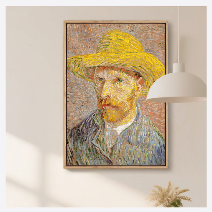 Self-Portrait with a Straw Hat - Van Gogh | Wall Art