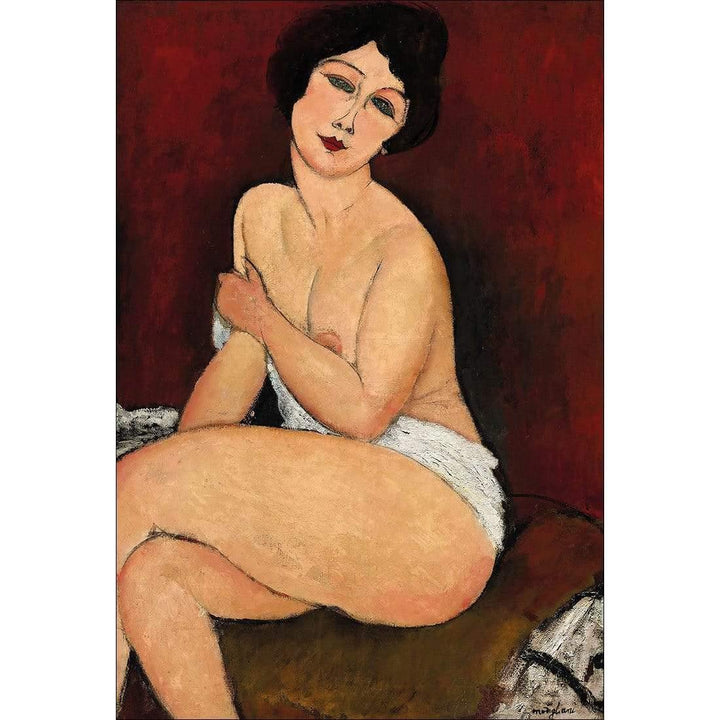 Sitting Nude By Modigliani | Famous  Art Prints