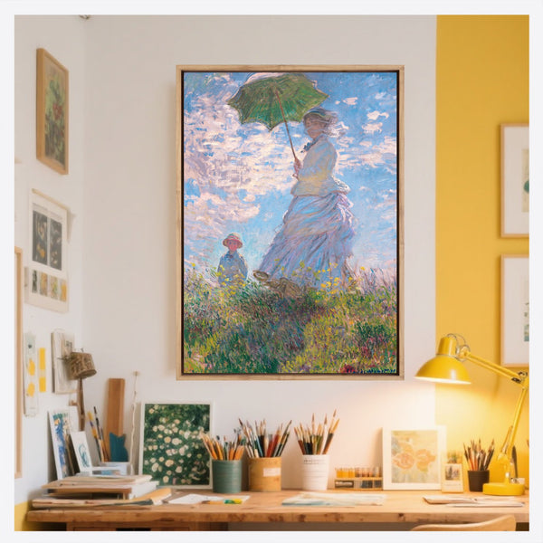 Monet Woman with Parasol Madame Monet and Her Son