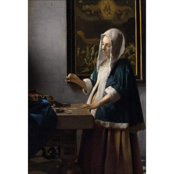 Woman Holding a Balance by Johannes Vermeer| Famous  Art Prints