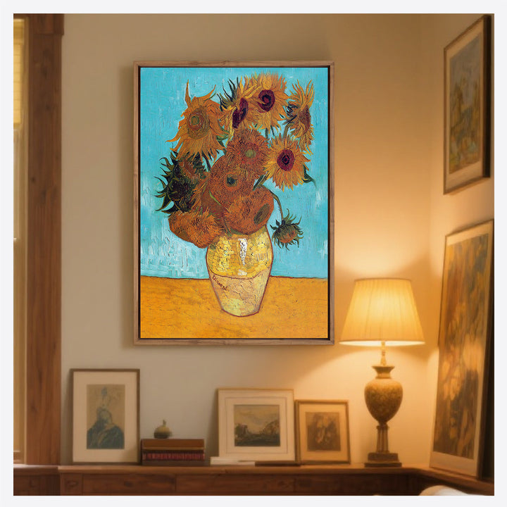 Sunflowers On Blue | Wall Art