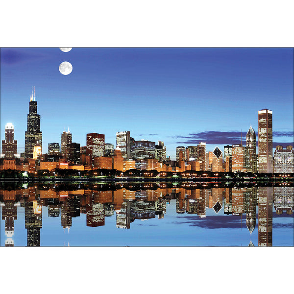 Chicago Under Moonlight