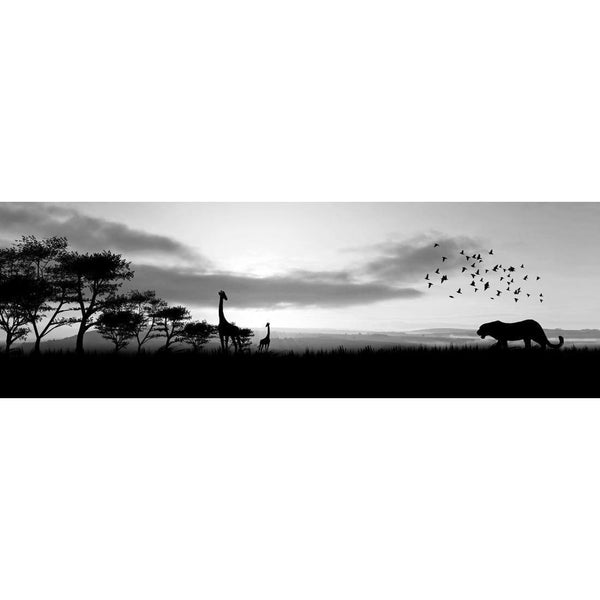 Danger Leopard Approaching,B&W |Wall Art
