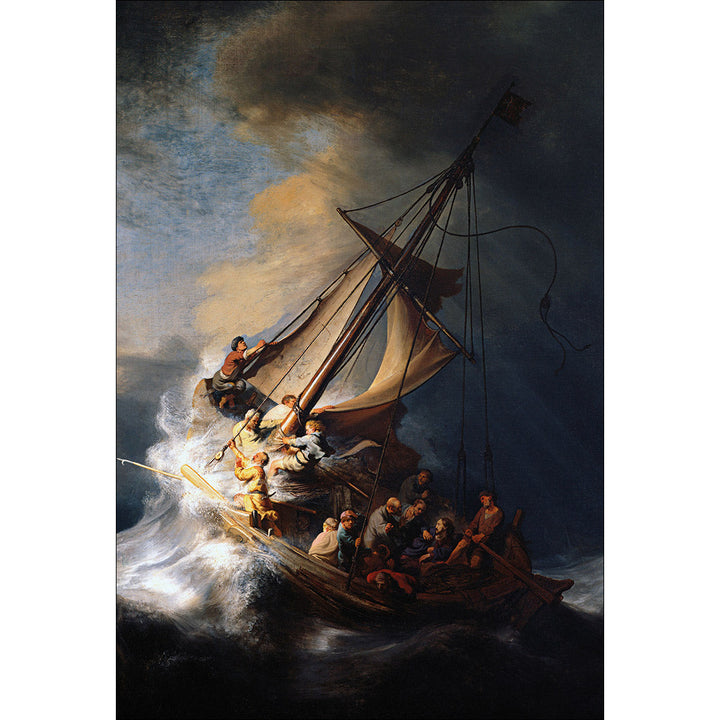 Storm on the Sea of Galilee by Rembrandt| Famous  Art Prints 