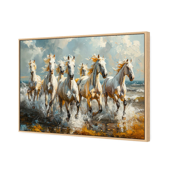 Seven Horses in the Surf (stock)