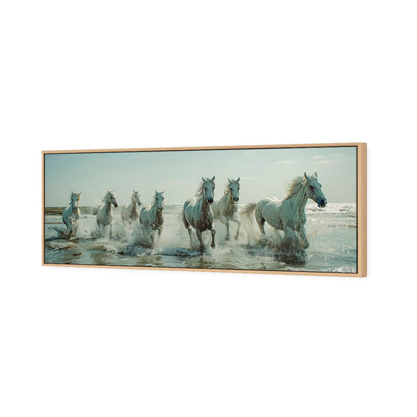 Seven Horses at the Beach (stock)